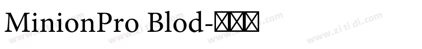 MinionPro Blod字体转换